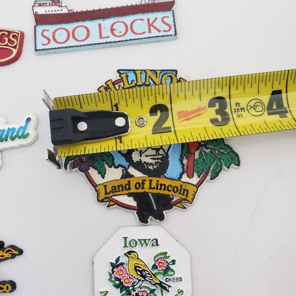 VTG Refrigerator Magnets Lot 20 US States Rubber Travel Souvenir Thomas Train - Picture 14 of 15